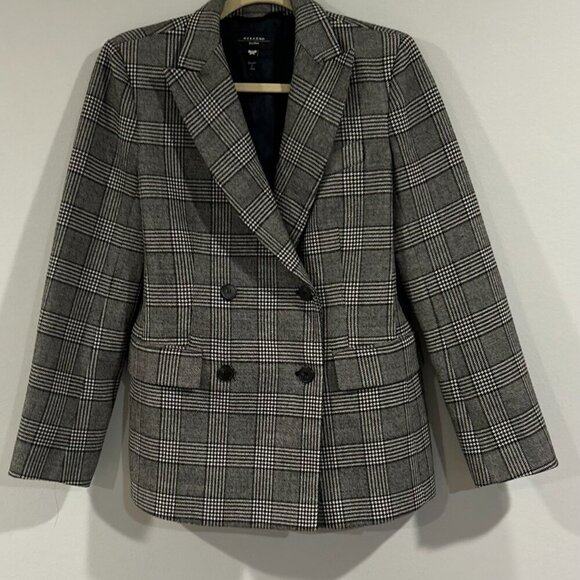 Weekend Max Mara Black and White Double-Breasted Blazer Size M - Picture 5 of 8